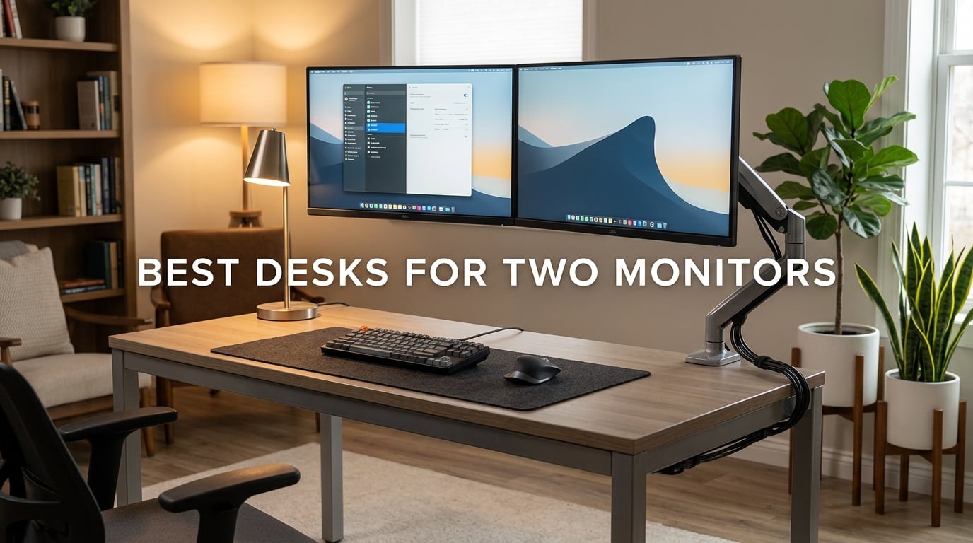best desks for two monitors